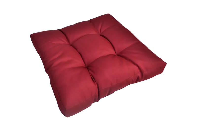 Stoppad sittdyna 60x60x10 cm vinröd - Röd - Utemöbler - Dynor - Ryggdynor & sittdynor utemöbler