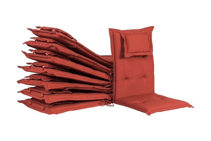 Wilhelmina Dyna till Trädgårdsstol 8-pack - Röd - Utemöbler - Dynor - Ryggdynor & sittdynor utemöbler