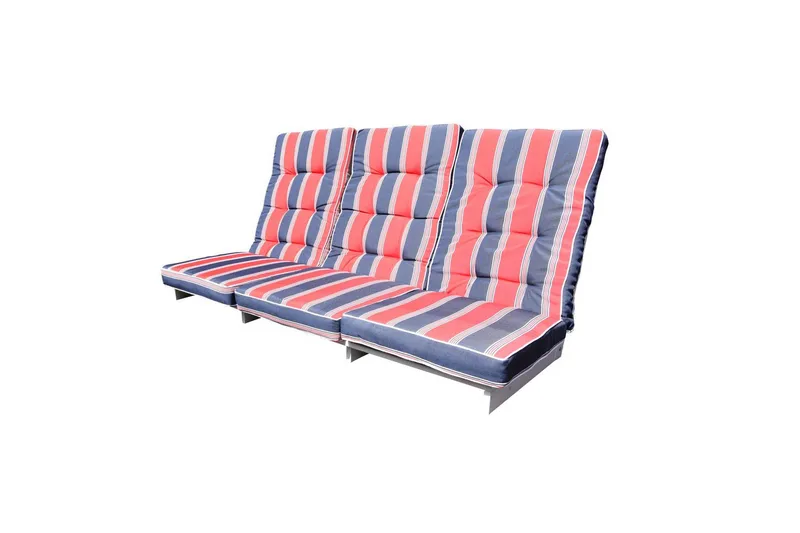 Soffdyna med ryggstöd Excellent Maxi Hög Rygg - Röd och Blå-randig - Utemöbler - Dynor - Solstolsdynor - Däckstolsdynor