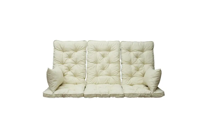 Soffdyna med ryggstöd Maxi Hög Rygg med Sidokuddar Beige - Beige - Utemöbler - Dynor - Hammockdynor