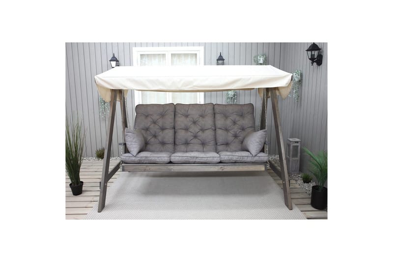 Soffdyna med ryggstöd Maxi Hög Rygg med Sidokuddar - Grå - Utemöbler - Dynor - Övriga dynor