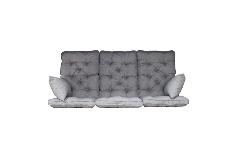 Soffdyna med ryggstöd Maxi Hög Rygg med Sidokuddar, Grå