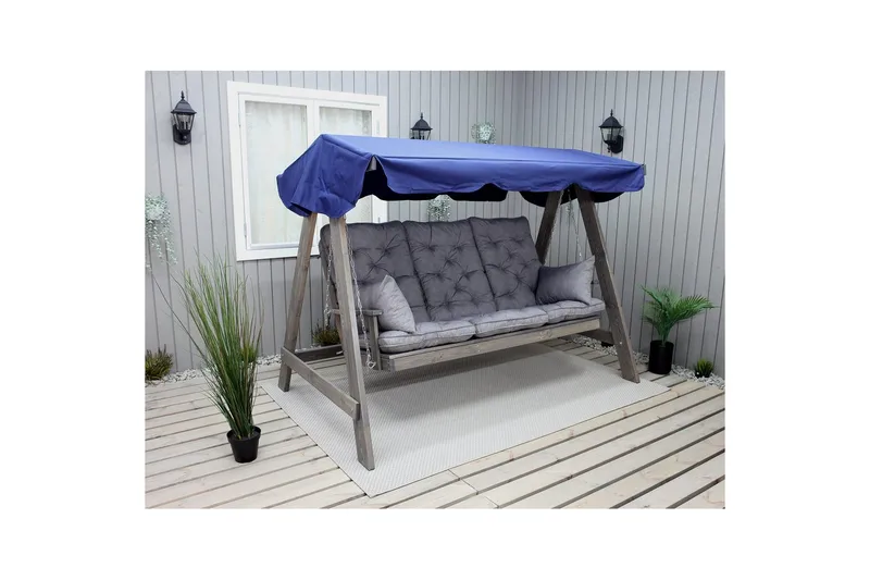 Soffdyna med ryggstöd Maxi Hög Rygg med Sidokuddar - Grå - Utemöbler - Dynor - Hammockdynor