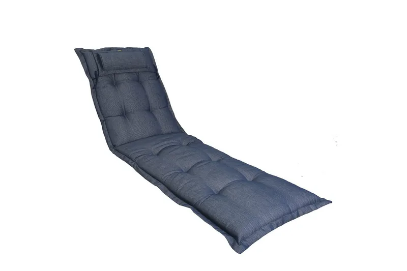 Solsängsdyna Fritab Tjock med Nackkudde, Blåmetallic