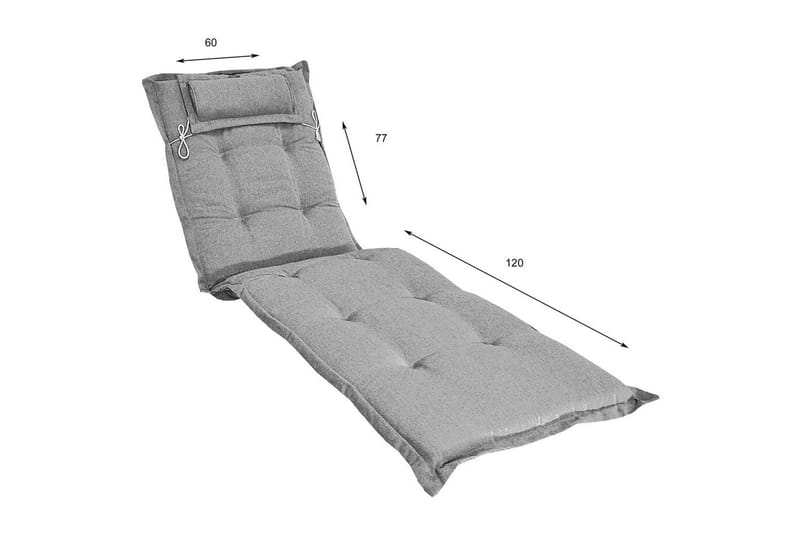 Solsängsdyna Fritab Tjock med Nackkudde - Blåmetallic - Utemöbler - Dynor - Solsängsdynor