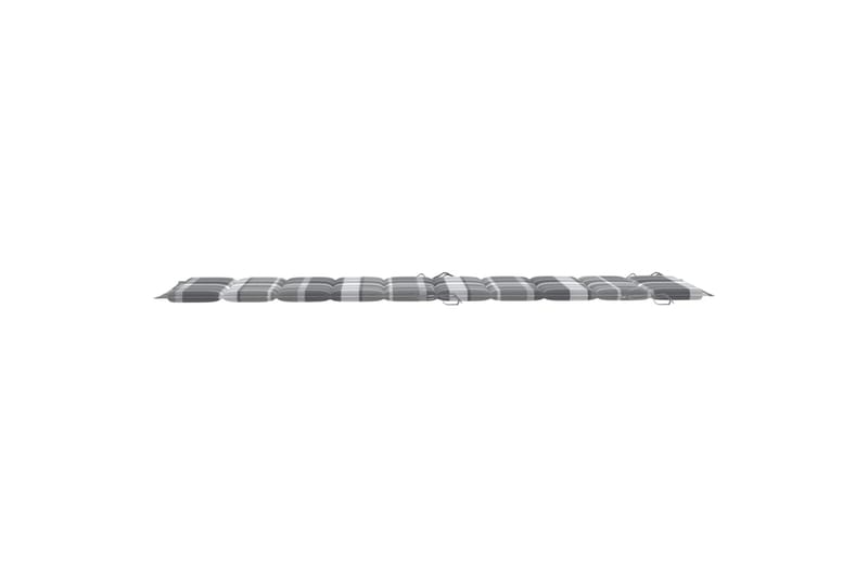 Solsängsdyna grå rutmönster 186x58x3 cm - Flerfärgad - Utemöbler - Dynor - Solsängsdynor