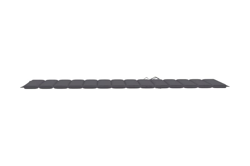 Solsängsdyna antracit 200x60x3 cm tyg - Grå - Utemöbler - Dynor - Solsängsdynor
