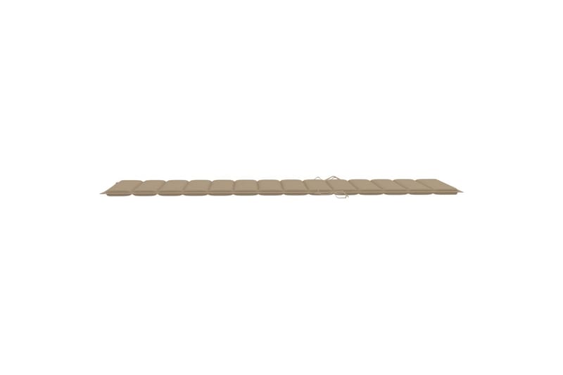Solsängsdyna beige 200x70x3 cm tyg - Beige - Utemöbler - Dynor - Solsängsdynor