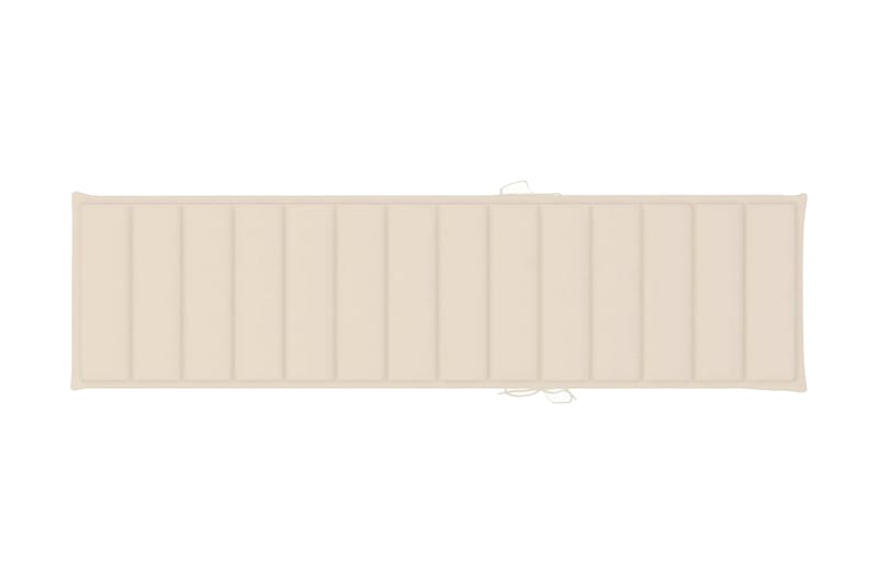 Solsängsdyna gräddvit 200x50x3 cm tyg - Vit - Utemöbler - Dynor - Solsängsdynor