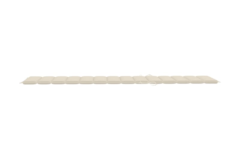 Solsängsdyna gräddvit 200x50x3 cm tyg - Vit - Utemöbler - Dynor - Solsängsdynor