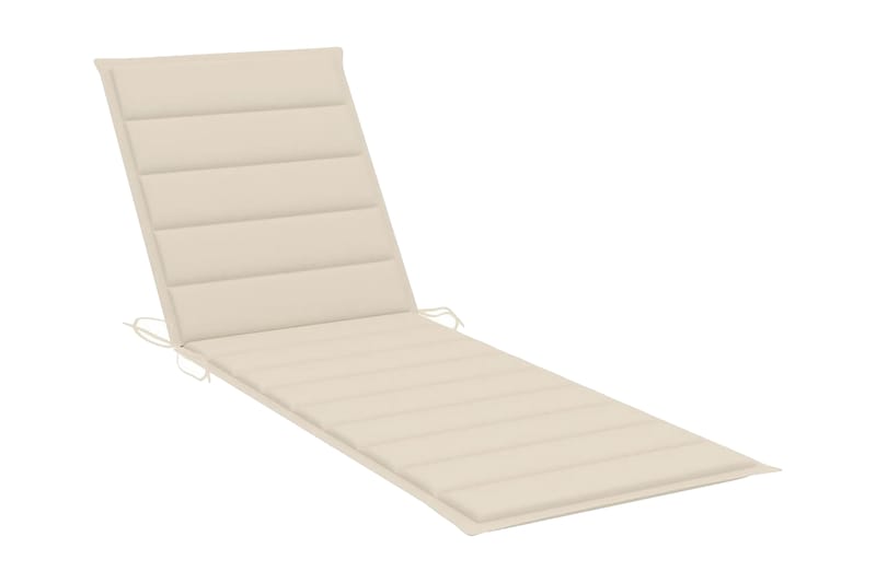 Solsängsdyna gräddvit 200x60x3 cm tyg - Vit - Utemöbler - Dynor - Solsängsdynor