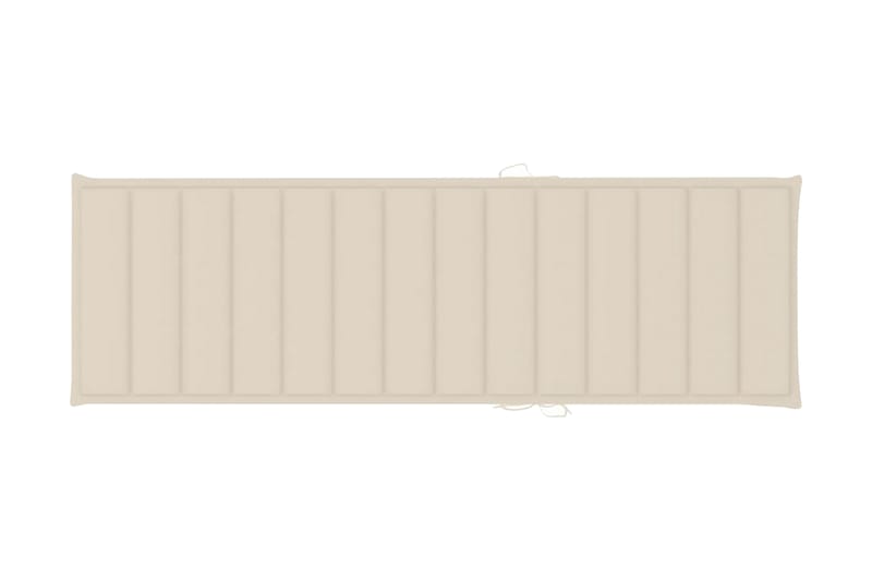 Solsängsdyna gräddvit 200x60x3 cm tyg - Vit - Utemöbler - Dynor - Solsängsdynor