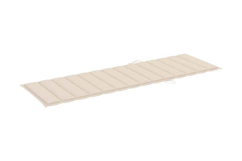 Solsängsdyna gräddvit 200x60x3 cm tyg - Vit - Utemöbler - Dynor - Solsängsdynor