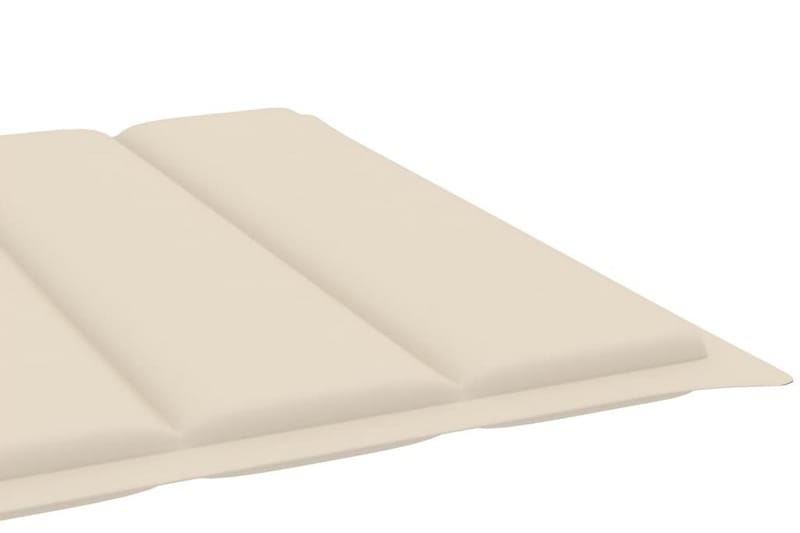 Solsängsdyna gräddvit 200x60x3 cm tyg - Vit - Utemöbler - Dynor - Solsängsdynor