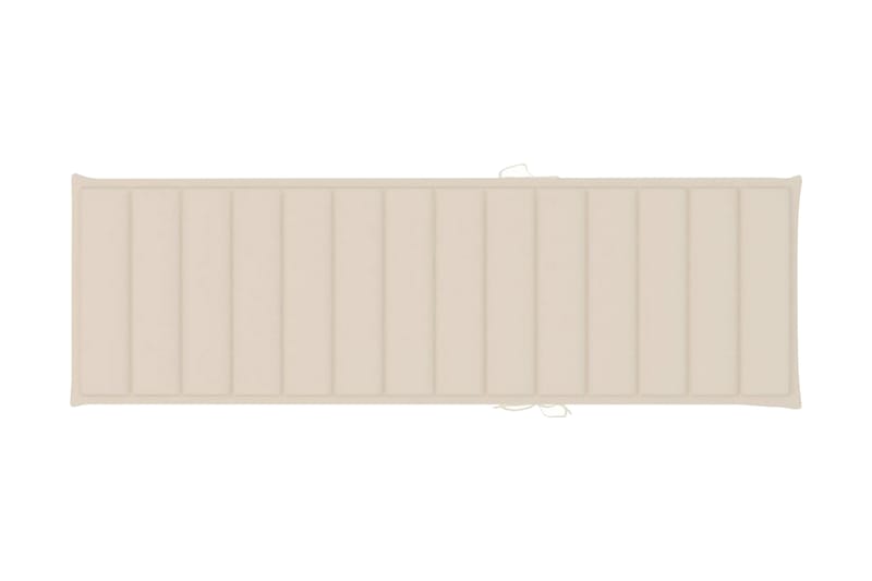 Solsängsdyna gräddvit 200x70x3 cm tyg - Vit - Utemöbler - Dynor - Solsängsdynor