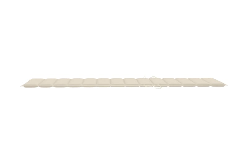 Solsängsdyna gräddvit 200x70x3 cm tyg - Vit - Utemöbler - Dynor - Solsängsdynor