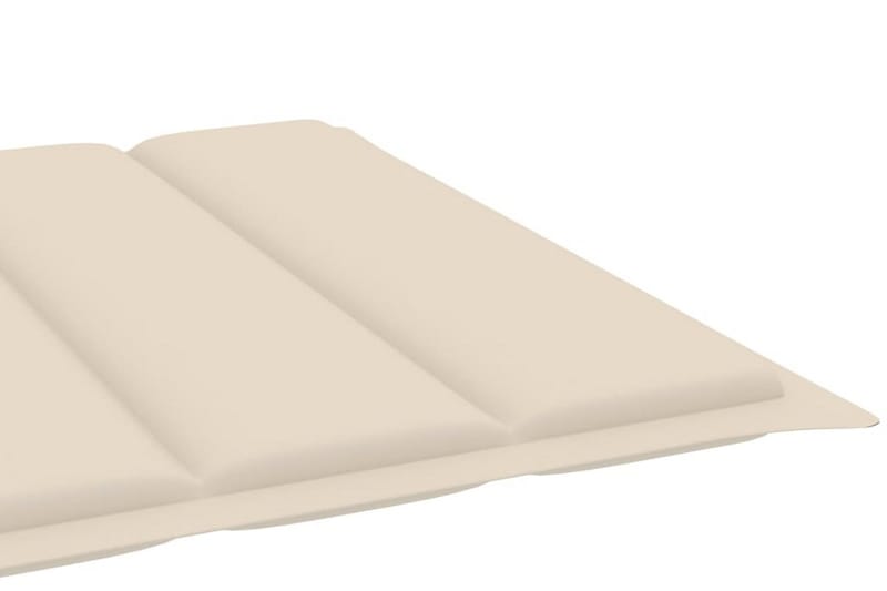 Solsängsdyna gräddvit 200x70x3 cm tyg - Vit - Utemöbler - Dynor - Solsängsdynor