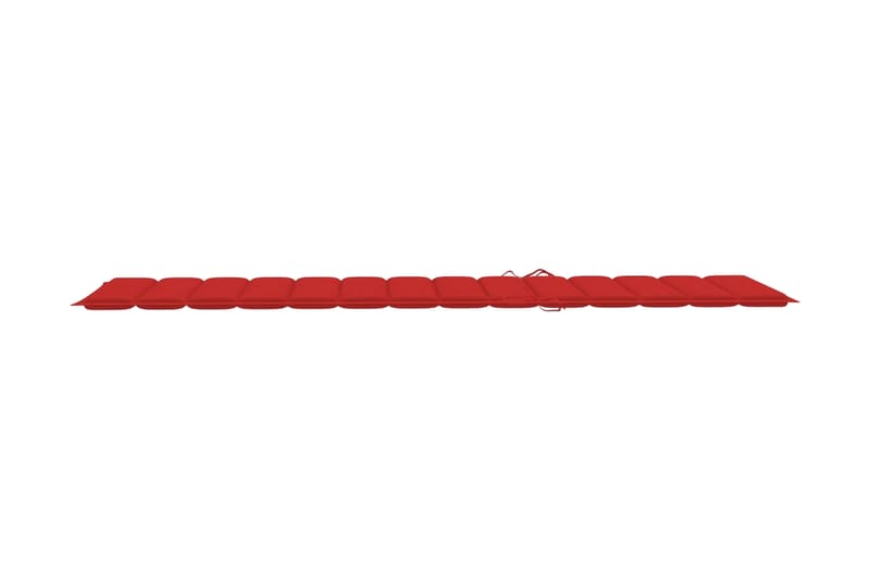 Solsängsdyna röd 200x60x3 cm tyg - Röd - Utemöbler - Dynor - Solsängsdynor