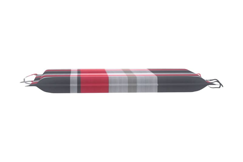 Solsängsdyna röd rutmönster 186x58x3 cm - Flerfärgad - Utemöbler - Dynor - Solsängsdynor