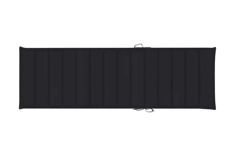 Solsängsdyna svart 200x60x3 cm tyg - Svart - Utemöbler - Dynor - Solsängsdynor