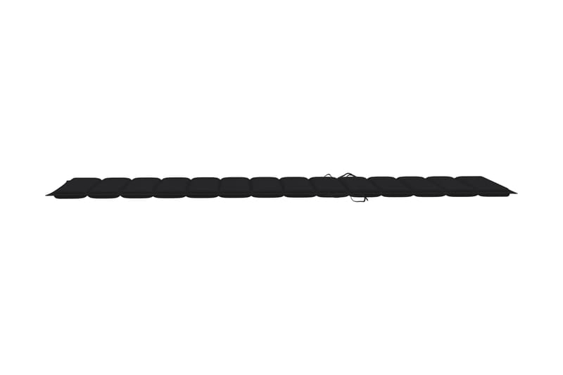 Solsängsdyna svart 200x60x3 cm tyg - Svart - Solsängsdynor