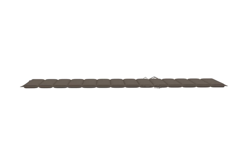Solsängsdyna taupe 200x70x3 cm tyg - Brun - Utemöbler - Dynor - Solsängsdynor