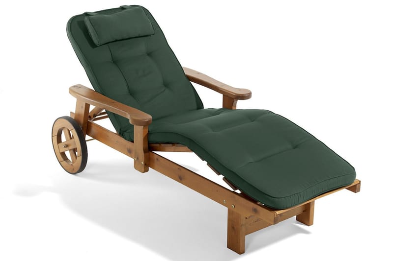 Woodline Solsängsdyna med nackkudde Fritab Grön - Utemöbler - Dynor - Solsängsdynor