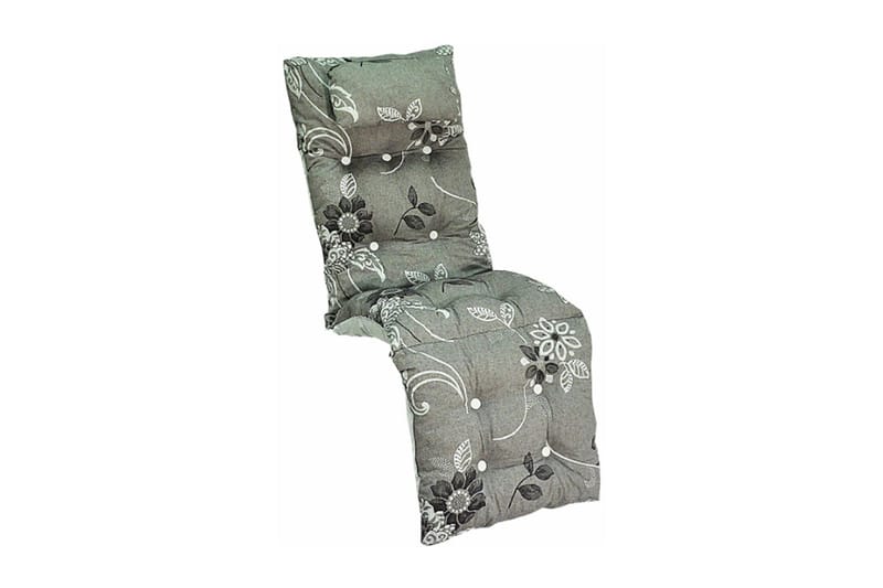 Baden-Baden Flockdyna med nackkudde - Ljusgrå - Utemöbler - Dynor - Solstolsdynor - Baden baden dynor