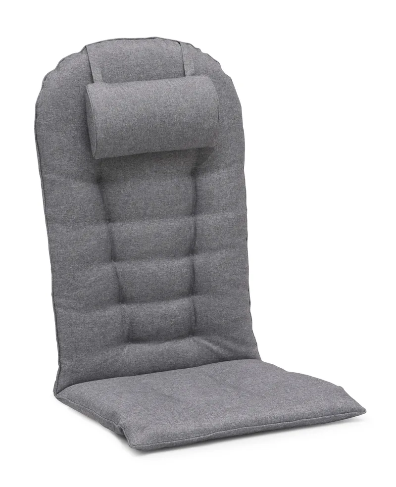 Däckstolsdyna Hillerstorp Tennessee med Nackkude, Grå