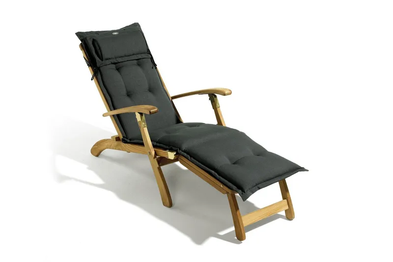 Däckstolsdyna Canyon med nackkudde Fritab Anthracite Grey - Utemöbler - Dynor - Solstolsdynor - Däckstolsdynor