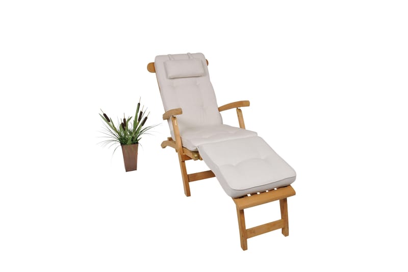 Hema Däckstolsdyna 50 cm - Vit - Utemöbler - Dynor - Solstolsdynor - Däckstolsdynor