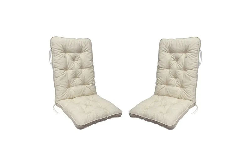 Stolskudde med ryggstöd Malmö Maxi Hög Rygg Beige - Beige - Utemöbler - Dynor - Övriga dynor