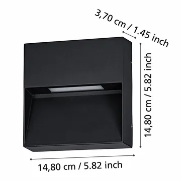 Vägglampa Utebelysning Maruggio - 15 cm - Belysning - Utomhusbelysning - Fasadbelysning