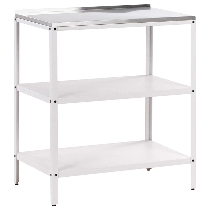 2-delat utekök med vask 2 dörrar Vilama - Vit, Silver - Utemöbler - Grillar & matlagning utomhus - Utekök