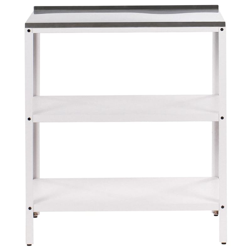 2-delat utekök med vask 2 dörrar Vilama - Vit, Silver - Utemöbler - Grillar & matlagning utomhus - Utekök