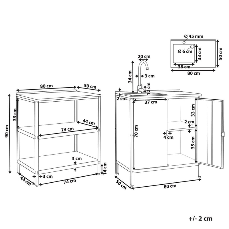 2-delat utekök  Vilama - Utemöbler - Grillar & matlagning utomhus - Utekök