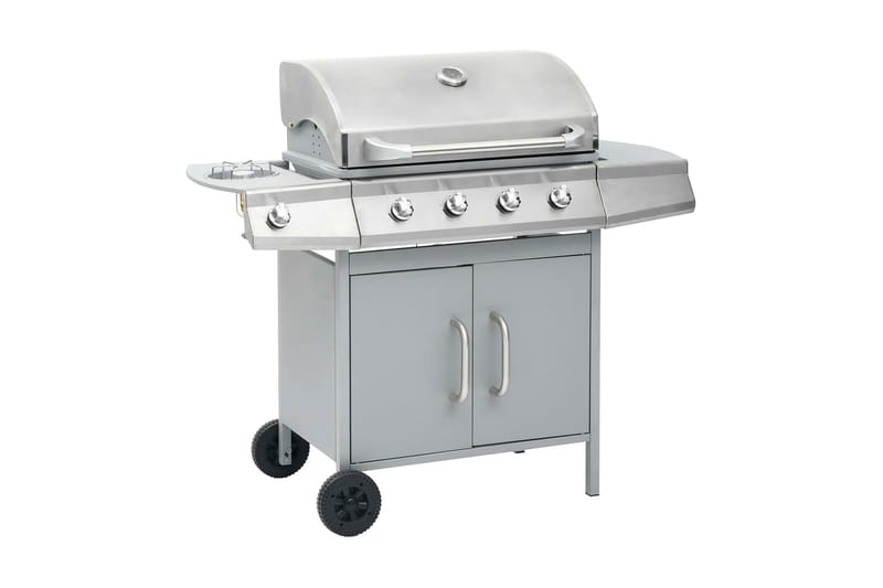 Gasolgrill 4+1 kokzoner silver - Silver - Gasolgrill