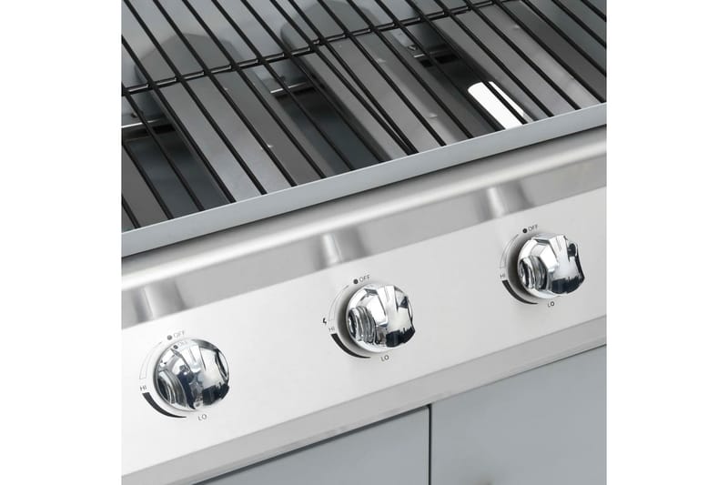 Gasolgrill 4+1 kokzoner silver - Silver - Utemöbler - Grillar & matlagning utomhus - Gasolgrill