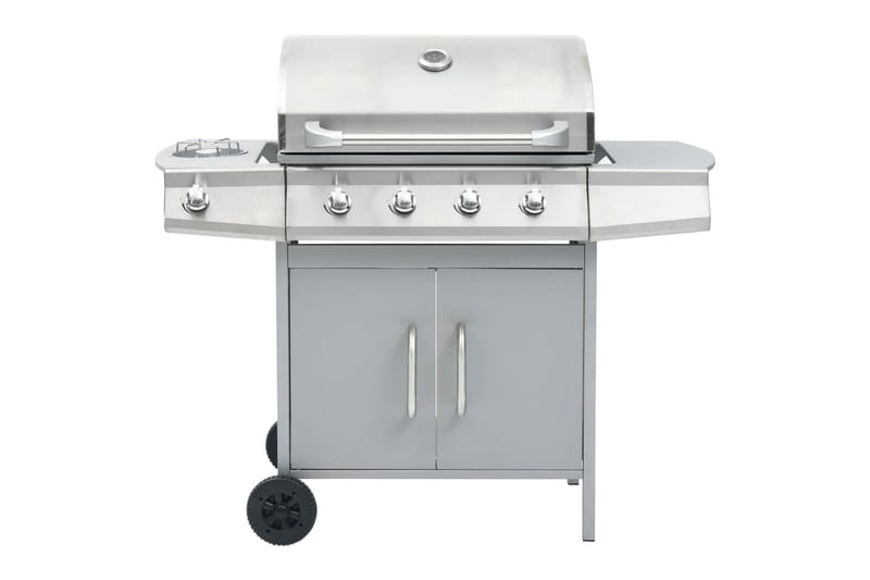 Gasolgrill 4+1 kokzoner silver - Silver - Utemöbler - Grillar & matlagning utomhus - Gasolgrill