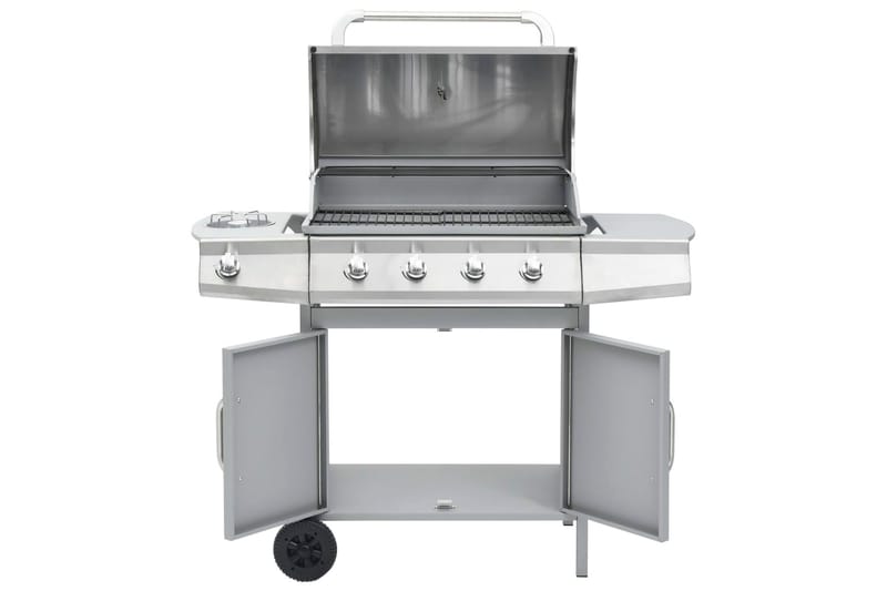 Gasolgrill 4+1 kokzoner silver - Silver - Utemöbler - Grillar & matlagning utomhus - Gasolgrill