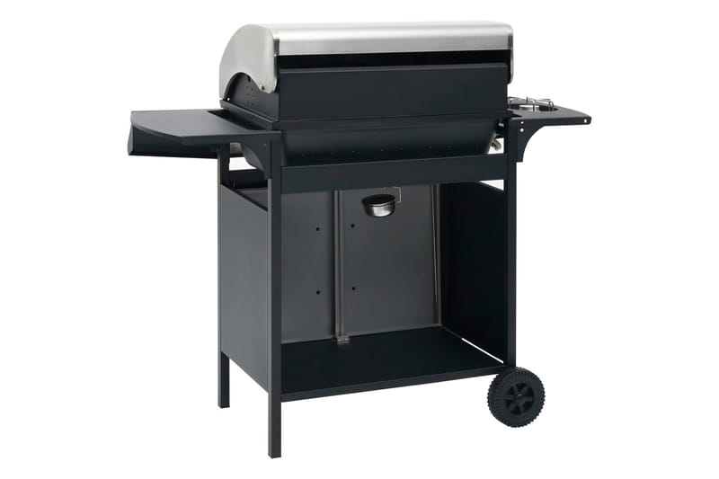 Gasolgrill 4+1 kokzoner svart och silver - Svart/Silver - Utemöbler - Grillar & matlagning utomhus - Gasolgrill