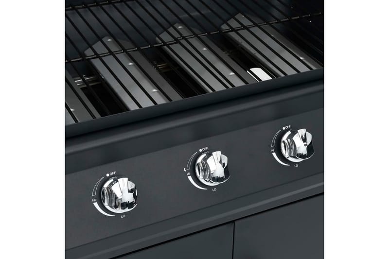 Gasolgrill 4+1 kokzoner svart - Svart - Utemöbler - Grillar & matlagning utomhus - Gasolgrill