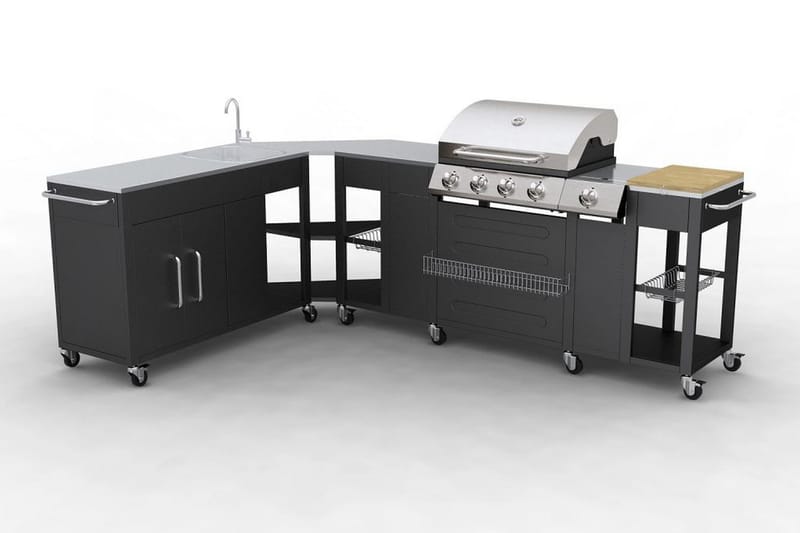 Gasolgrill 4+1 kokzoner - Flerfärgad - Utemöbler - Grillar & matlagning utomhus - Gasolgrill