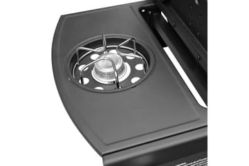 Gasolgrill 6+1 kokzoner svart - Svart - Utemöbler - Grillar & matlagning utomhus - Gasolgrill
