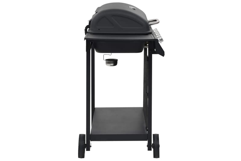 Gasolgrill med 6 grillzoner stål svart - Svart - Utemöbler - Grillar & matlagning utomhus - Gasolgrill