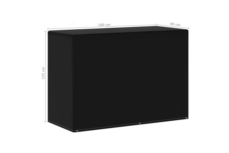 Ã–verdrag för trädgårdsmöbler/gasolgrill 6 öljetter 180x80x1 - Svart - Utemöbler - Grillar & matlagning utomhus - Grilltillbehör & grillredskap - Grillöverdrag