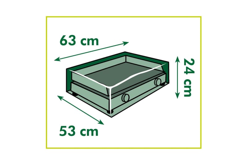 Nature Ã–verdrag för plancha-grill 63x53x24cm - Grå - Utemöbler - Grillar & matlagning utomhus - Grilltillbehör & grillredskap - Grillöverdrag