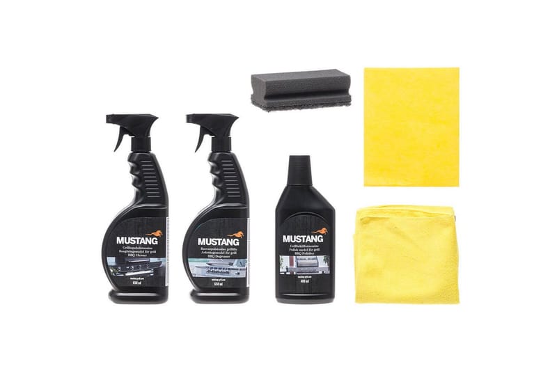 Grillrengöringsset Mustang 6 Delar - Utemöbler - Grillar & matlagning utomhus - Grilltillbehör & grillredskap - Grillrengöring