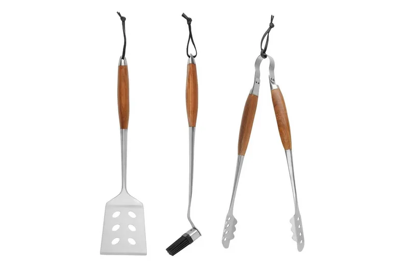 Grillset Mustang 3 Delar, Brun||Silver