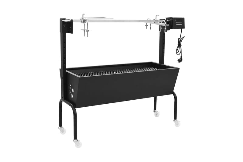 Elektriskt grillspett rotfritt stål - Svart - Utemöbler - Grillar & matlagning utomhus - Grilltillbehör & grillredskap - Grillställ & rotisserie